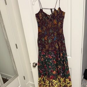 Anthropologie Multicolor Floral Maxi Dress